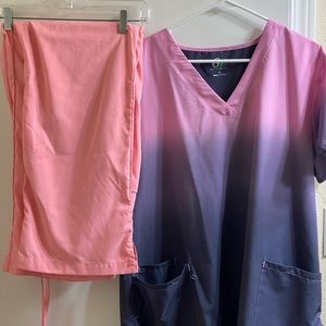 Scrubs, two tops and one bottom